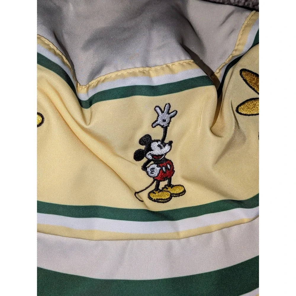 Disney Mickey Mouse Bucket Hat Yellow Floral Ladybug‎ Print One Size NWT